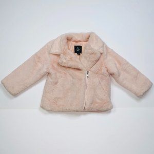 Art Class Pink Faux Fur Jacket Size 2T